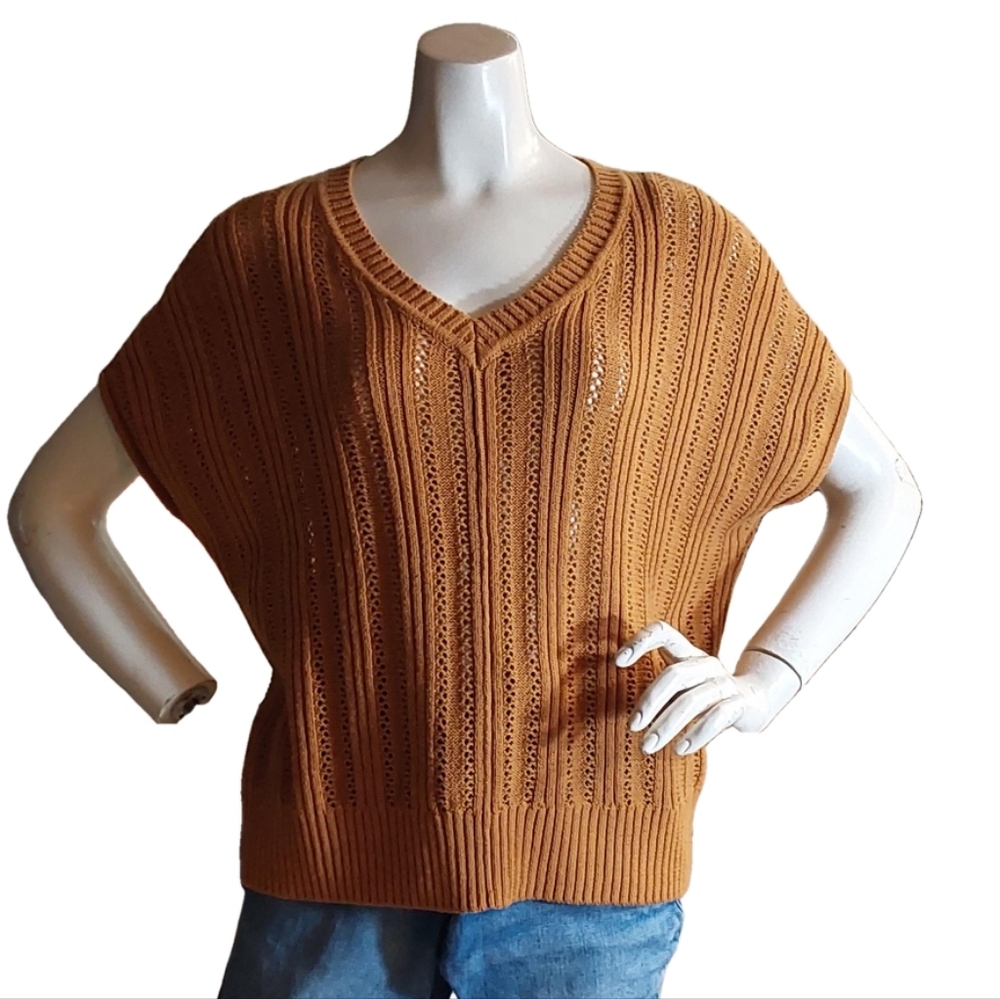 JOIE WOMEN'S  V NECK MESH TOP SIZE‎ MEDIUM
